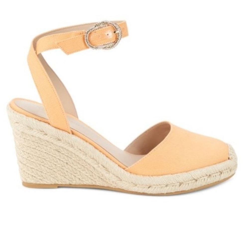 🌸STUART WEITZMAN🌸 Espadrille Wedge Sandal Mango Orange Size: 11